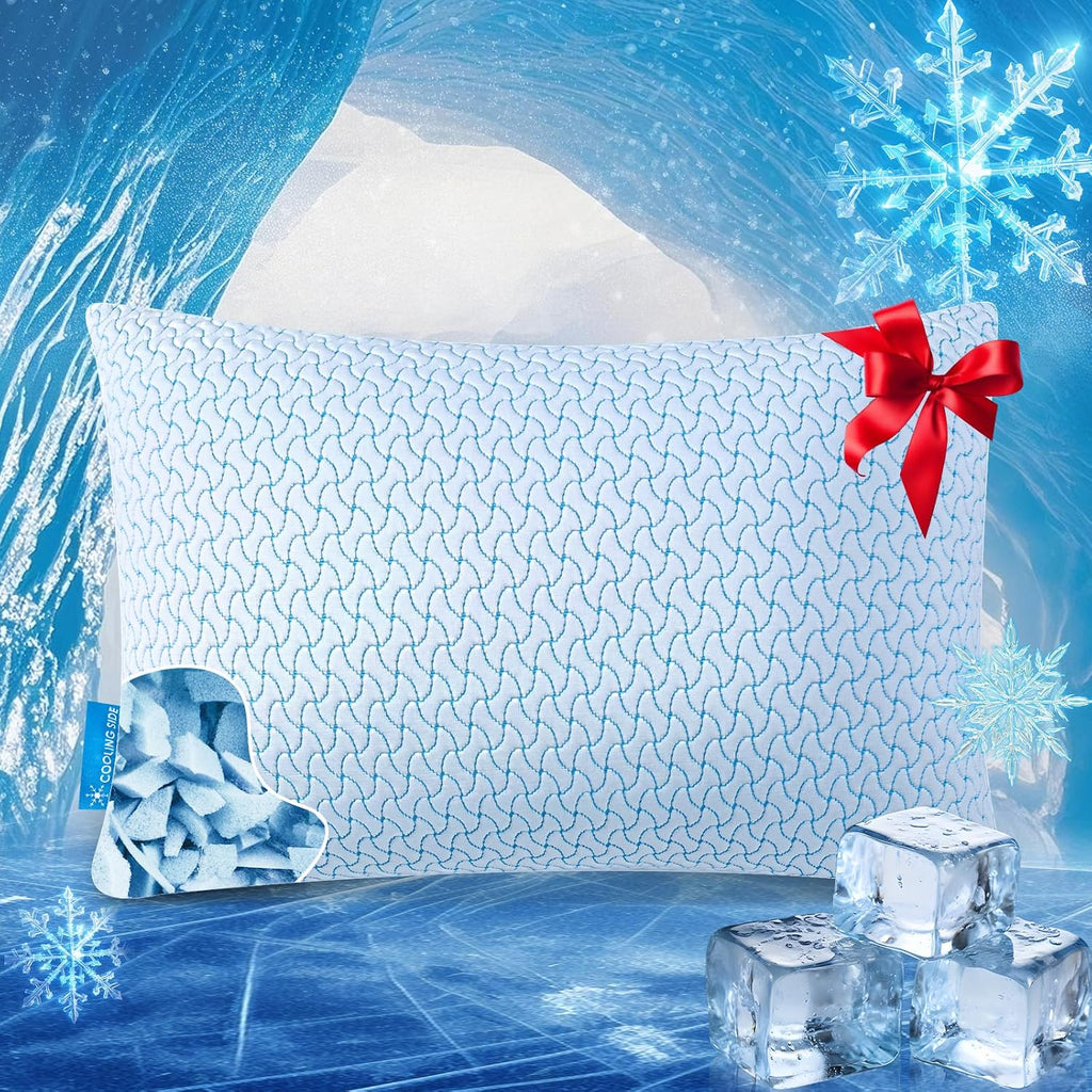 Supamodern SUPA MODERN Shredded Memory Foam Pillows Queen Size Set of 1, Cooling Bed Pillow for Sleeping for Hot Sleepers, Adjustable Pilll…