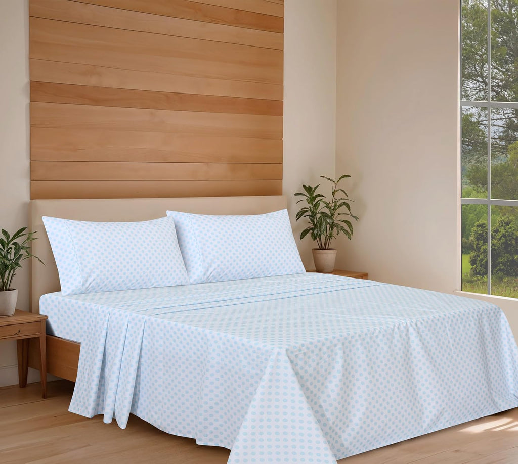 Ruvanti 100% Cotton Organic Percale Sheets Full Size – Crisp Cooling Bed Sheets for Hot Sleepers, Deep Pocket 15”, Soft Peach Finish, Breat…