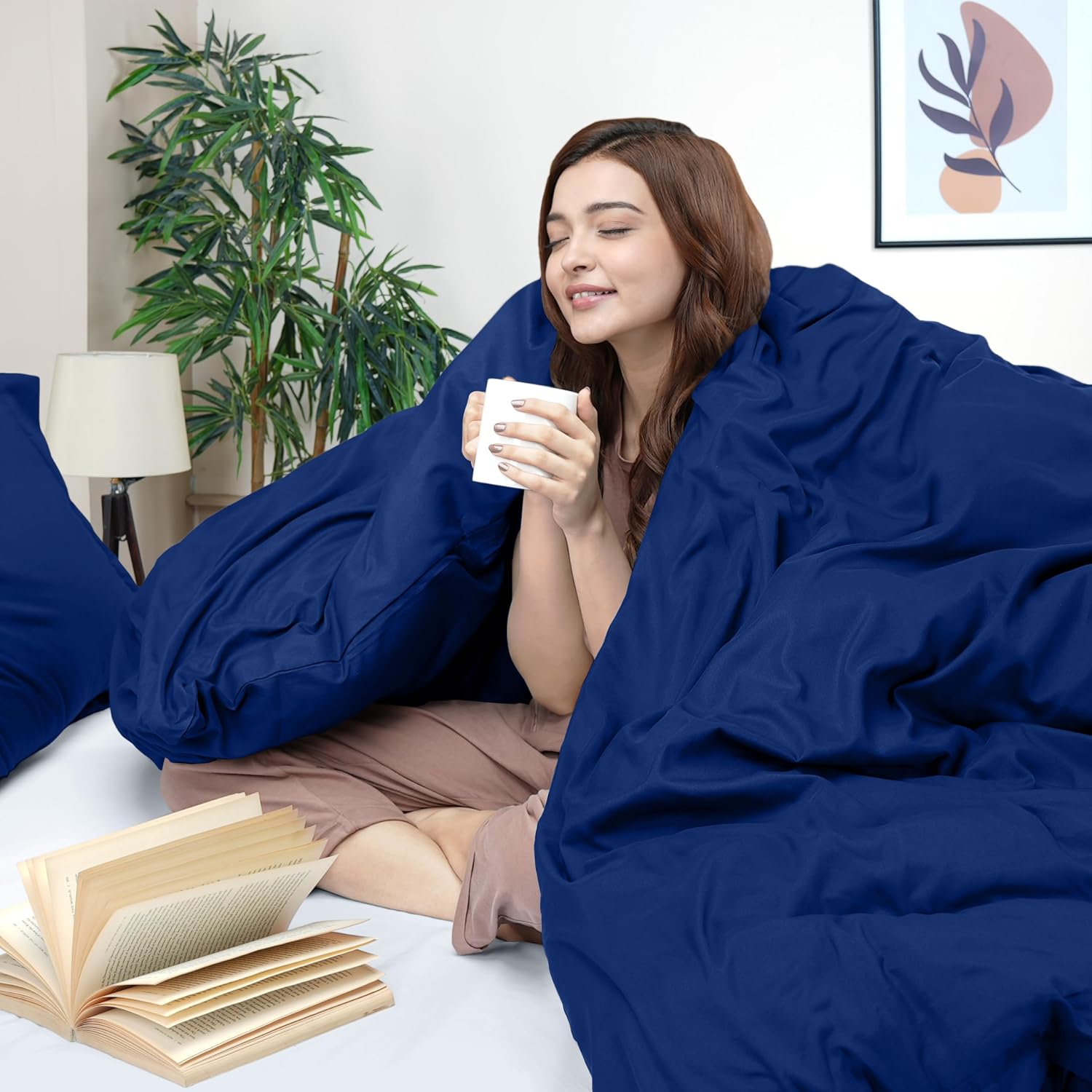 Utopia Bedding Duvet Cover Queen Size - 3 Piece with Zipper Closure - 1 Comforter Cover 90X90 Inches & 2 Pillow Shams 20X26 Inches (Royal…