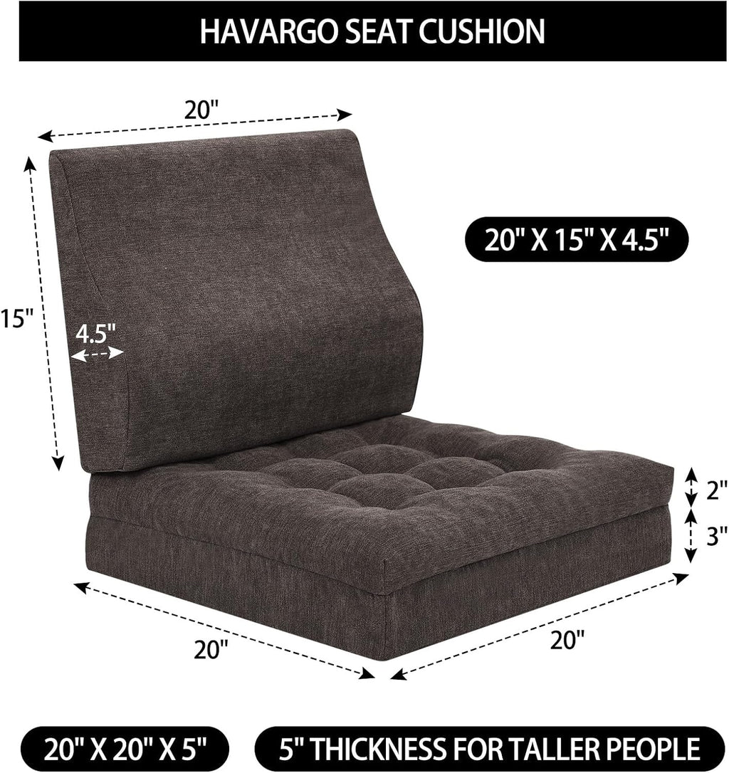 Recliner Cushions for Elderly with Lumbar Support, Patent Design 20x20x5 Inch Thick Chair Cushion Soft Tufted Dual Layer Booster Seat…