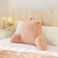 Urban Lifestyle Rabbit Faux Fur Backrest Pillow, Blush