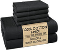 Casa Platino Sheets Full – 6 Piece Crisp Percale Weave Full Cooling Sheets with 15" Deep Pockets, Lightweight & Cool Feel for All…