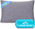 1 MIDDLE ONE Travel Pillow for Sleeping Camping, Memory Foam Small Pillow with Breathable Cover for Backpacking, Airplane, Car (15.5 X 12…