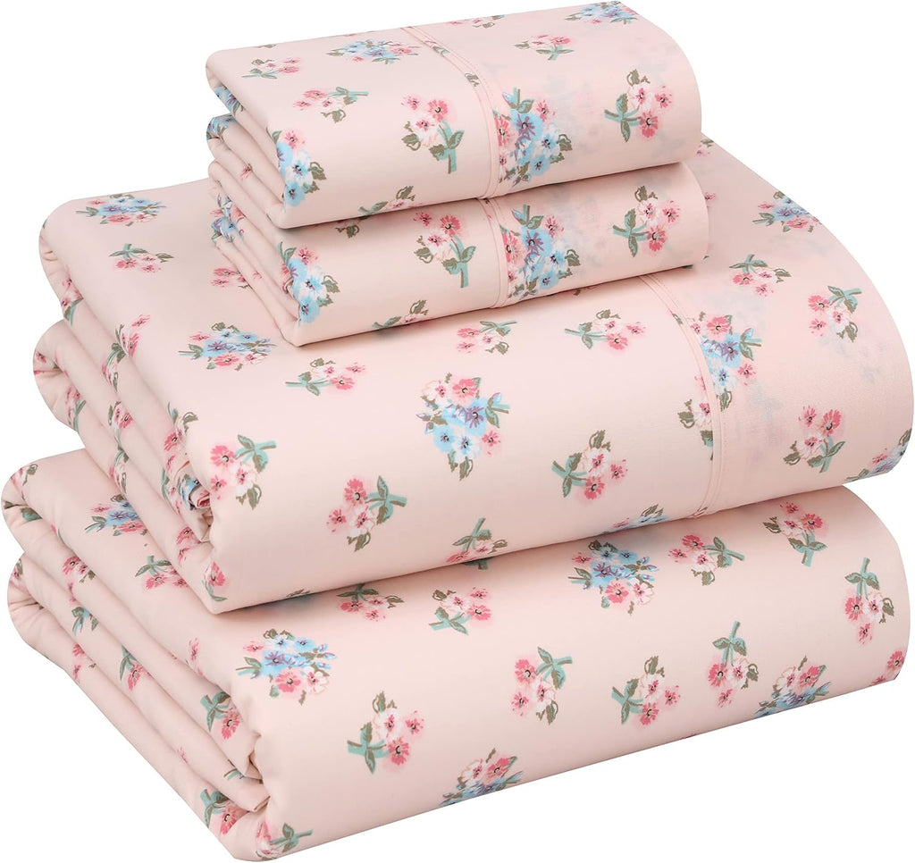Ruvanti 100% Cotton Percale Sheets Queen Size – Crisp Cooling Bed Sheets for Hot Sleepers, Deep Pocket 16”, Soft Breathable & Durable Hotel…