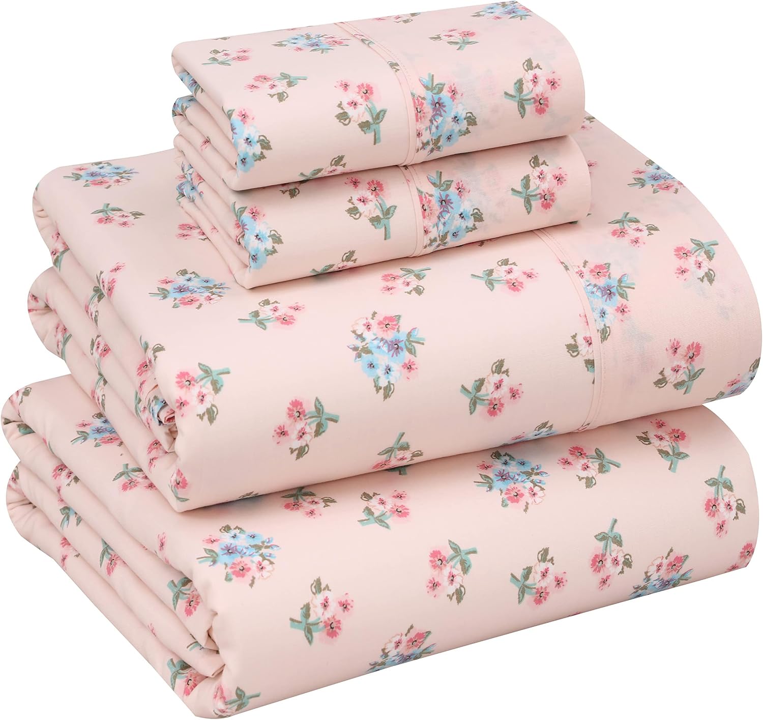 Ruvanti 100% Cotton Percale Sheets Queen Size – Crisp Cooling Bed Sheets for Hot Sleepers, Deep Pocket 16”, Soft Breathable & Durable Hotel…