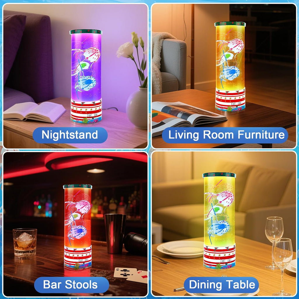 Birthday Gifts Jellyfish Lamp, Jelly Fish Tank for Room Mood Light, Relaxation and Sleep, 17 Colors Changing Floating Jellyfish Aquarium…