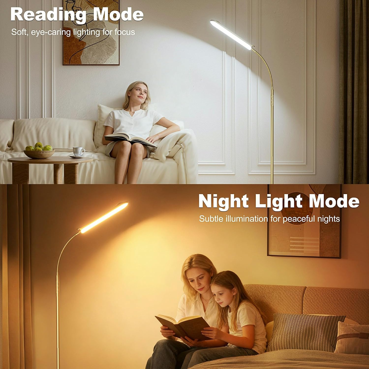 Yikuneng Dimmable LED Floor Lamp, Super Bright Reading Lamps Floor Standing lamp with Remote & Touch Control, Stepless Dimming &…