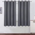 Lemomo Grey Blackout Curtains 66 x 63 Inch Length/Set of 2 Curtain Panels/Thermal Insulated Room Darkening Blackout Curtains for Bedroom 63…