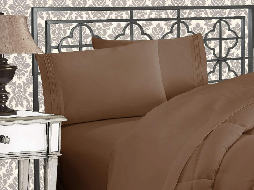 Elegantcomfort Elegant Comfort 4-Piece 1500 Premier Hotel Quality Ultra Soft Wrinkle, Fade, Stain Resistant Bed Sheet Sets with Deep Pocket…