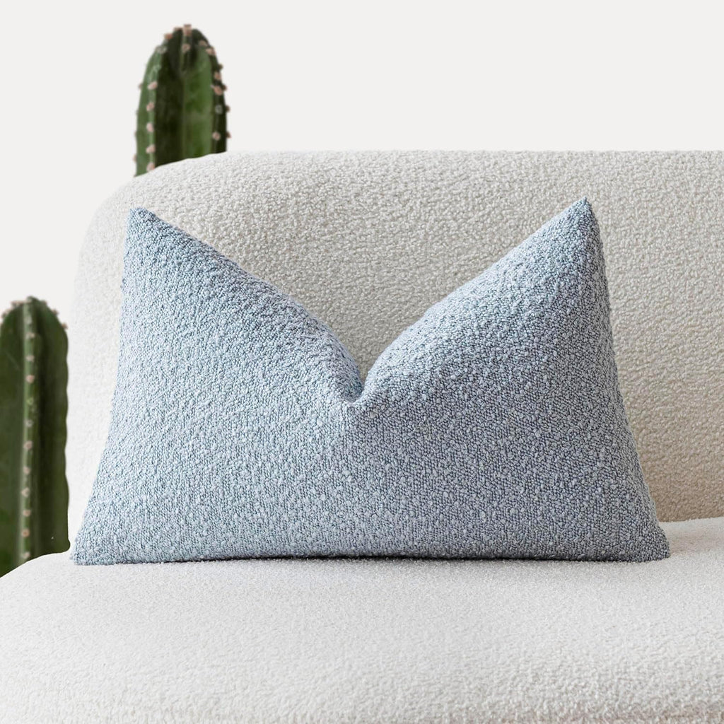 Foindtower Modern Textured Boucle Lumber Throw Pillow Covers Accent Solid Decorative Pillow Cases Cozy Couch Cushion Case for Sofa Bed…