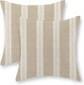 Tan Khaki Polka Dot Pillow Covers 18 x 18 Set of 2 Boho Striped Decorative Throw Pillows Modern Abstract Geometry Decor Outdoor Pillow…