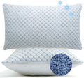 Yagamo Cooling Bed Pillows for Sleeping Standard Size Set of 2, Shredded Memory Foam Pillows for Bed 2Pack, Adjustable Cool Pillow f…