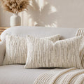 amoment a moment Boho Throw Pillow Covers Set of 2, Striped Decorative Rustic Farmhouse Pillow Cases, Aesthetic Modern Home Decor Couch Cushi…