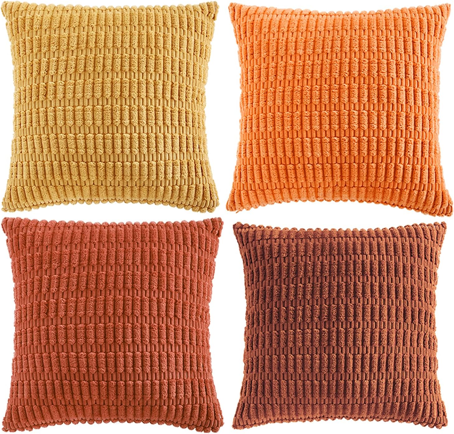 Fancy Homi 4 Packs Decorative Throw Pillow Covers for Living Room Couch Bed, Modern Farmhouse Boho Home Décor Accent Cushion Case, 12" x…