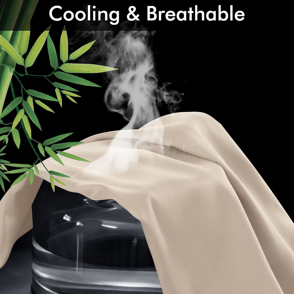 ShunjieHome 4 Pack Bamboo Viscose Pillow Protectors Toddler Size, 400 Thread Count Cooling Zippered Pillowcases for Hot Sleepers & Night Sw…