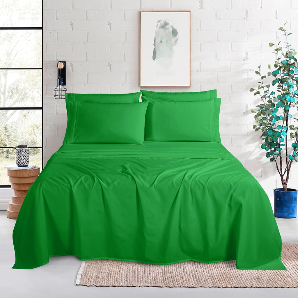 MocassiLuxuryBedding Mocassi Luxury 4-Piece Sheet Set, Ultra Soft 1800 Hotel Quality Microfiber Sheet Set, Fits Mattresses Up to 18 to 24 I…
