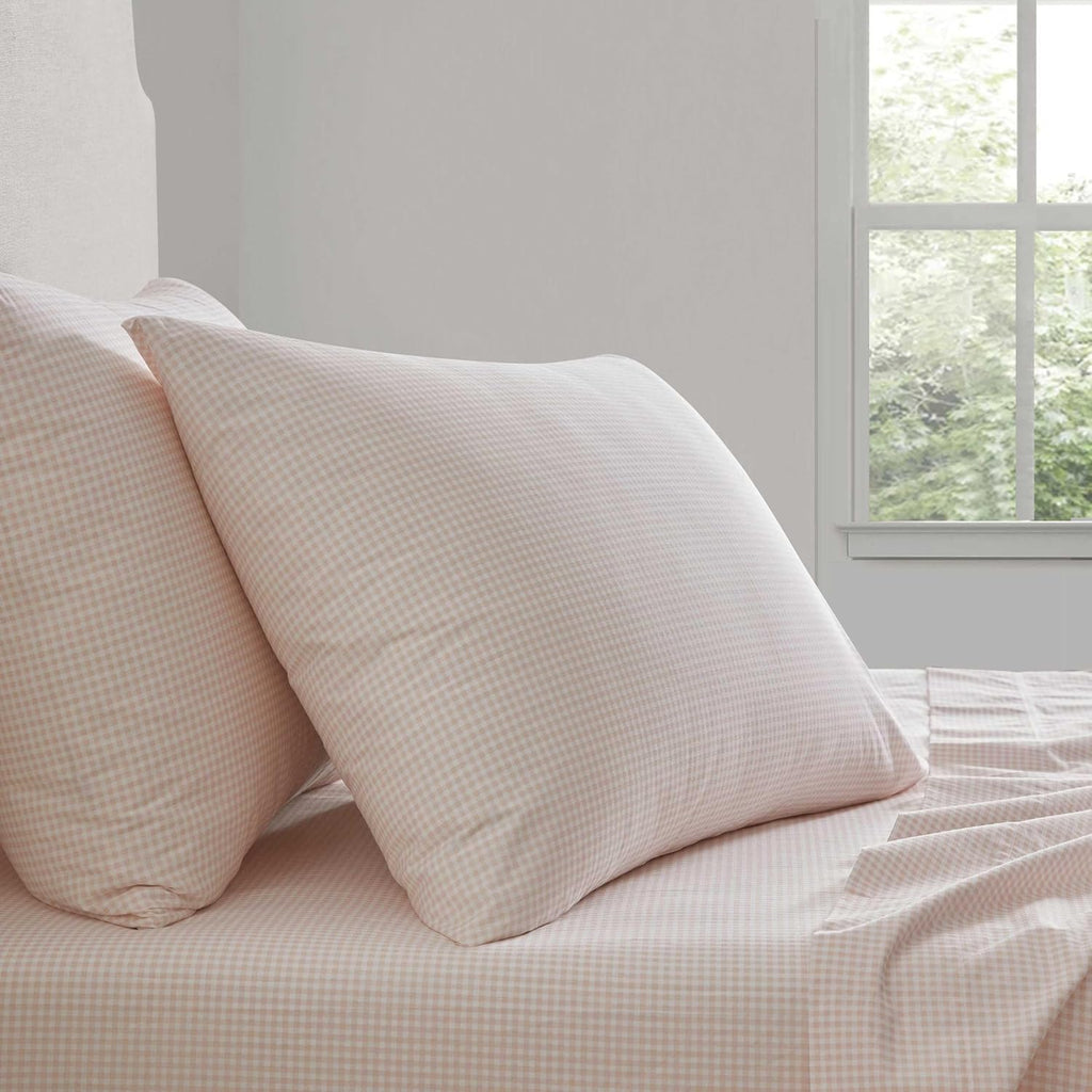 MarthaStewart Martha Stewart - Full Size Sheets Set, Crisp & Tailored Cooling Sheets w/a Naturally Smooth Cotton Percale Lightweight Feel -…