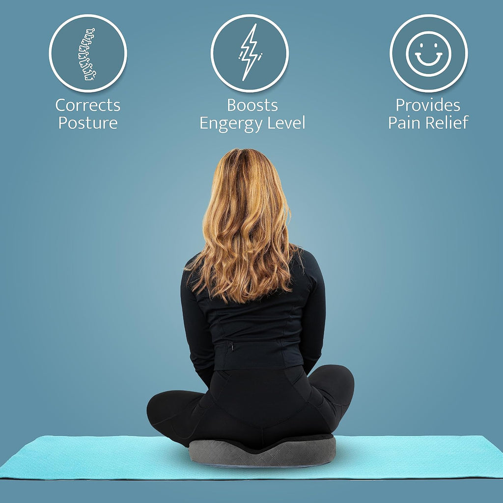 thy Spirit Gel Donut Pillow | Lifting Cushion | Donut Cushion for Tailbone Hemorrhoid Cushion Coccyx Sciatica Pregnancy Cushion (Grey/B…