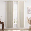 Guken 100% Blackout Linen Curtains 78 Inch Length 2 Panels Set for Living Room Bedroom Back Tab Thermal Insulated Black Out Drapes Room Dar…
