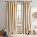 Nicetown Window Treatment Room Darkening Draperies - (Biscotti Beige Color) 52 Width X 108 Length, Room Darkening Curtains and Drapes for B…