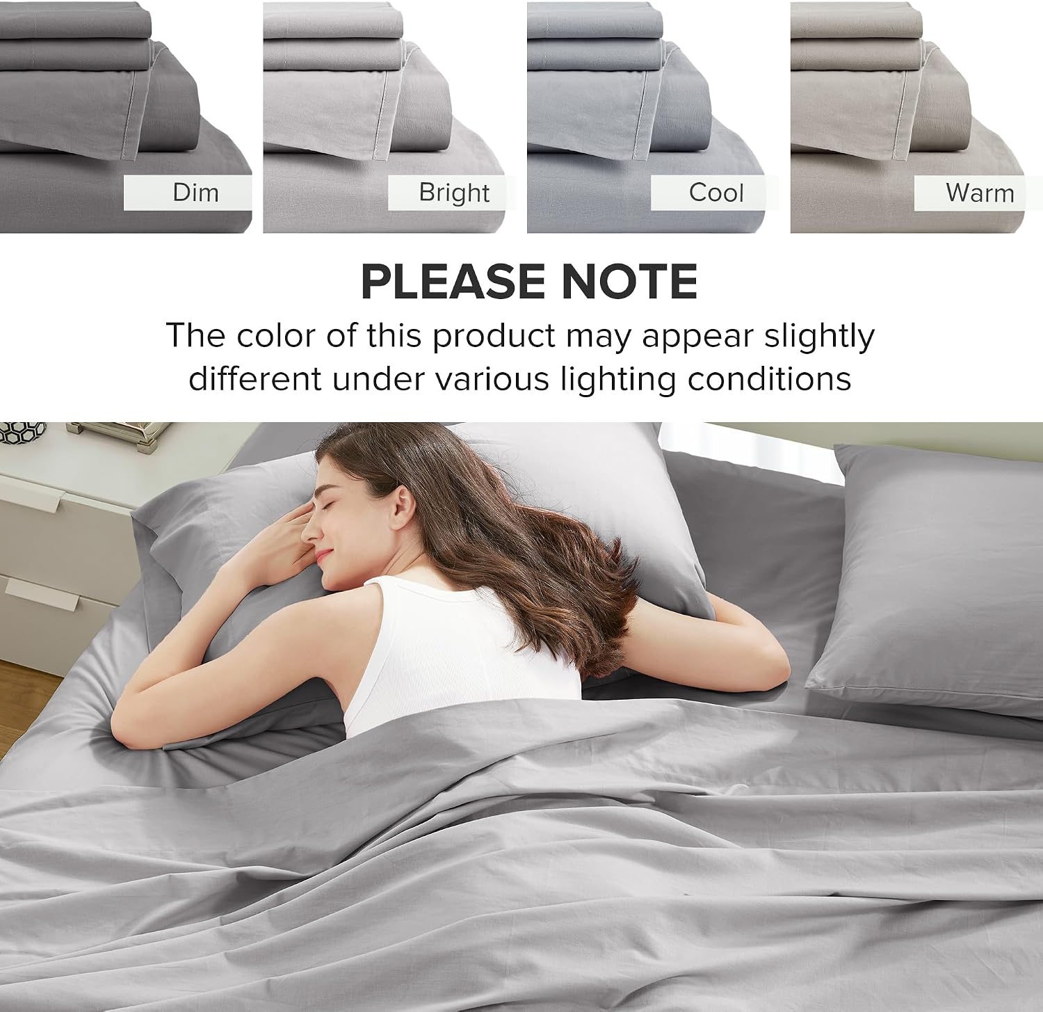ComfortSpaces Comfort Spaces 100% Cotton Sheet Set Breathable, Lightweight, Soft with 12" Elastic Pocket Fits up to 14" Mattress, All Seaso…