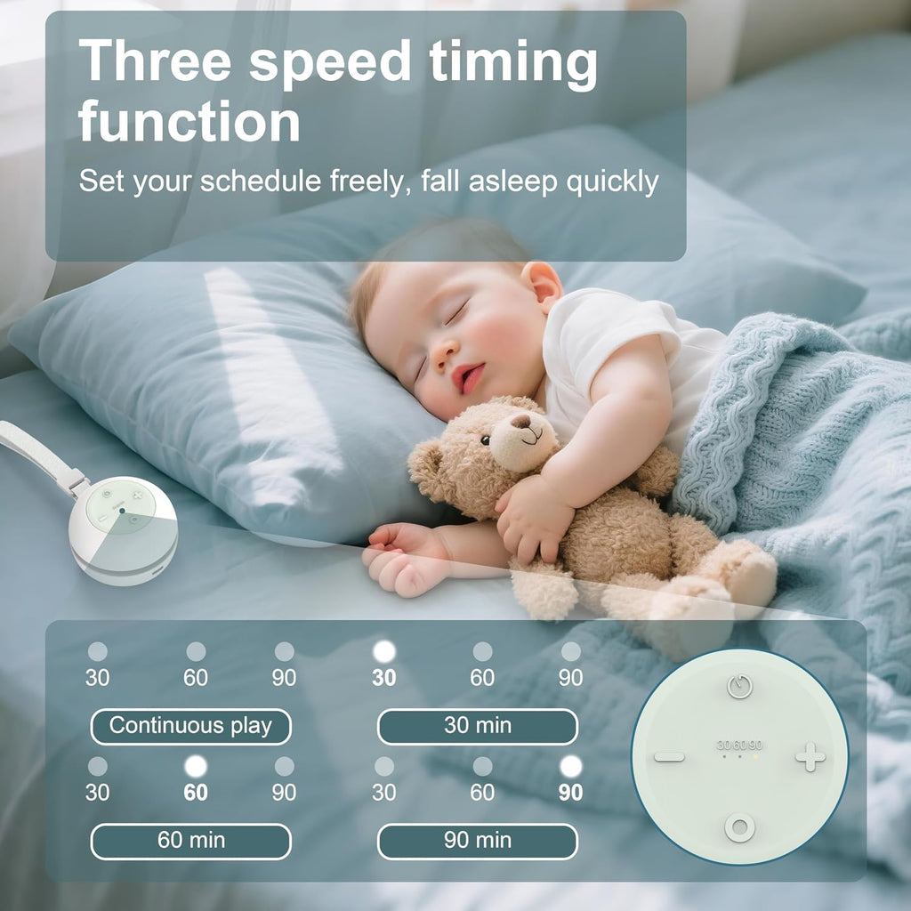 Wobrikosee Portable Sound Machine for Baby Kids Adults, USB Rechargeable White Noise Machine with Timer Function,18 Smooth Sounds, 256-Colo…
