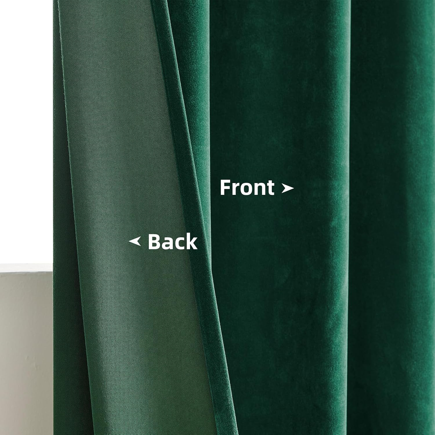 Joydeco Dark Green Velvet Curtains 84 Inches Length, Grommet Curtains 2 Panels, Thermal Insulated Privacy Room Darkening Window Drapes for…