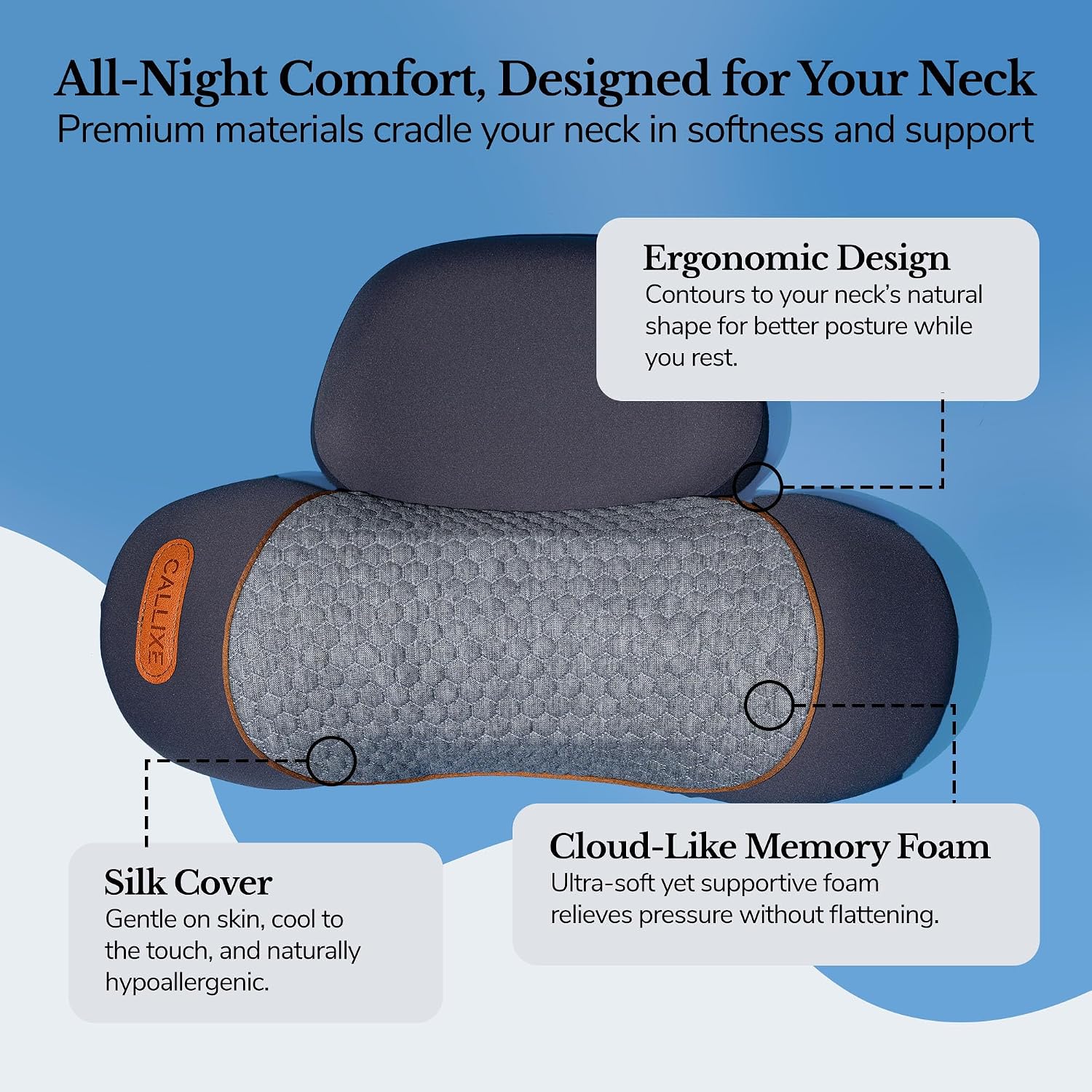 Callixe Original TheraPillow – 3-in-1 Neck Massager Pillow with Heat & Gentle Traction | Relaxing Neck & Shoulder Support with Vibration Ma…