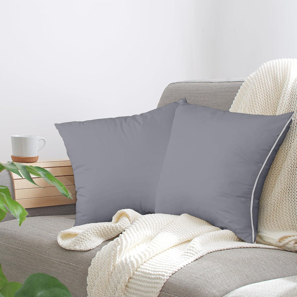 Utopiabedding Utopia Bedding 2 Pack Waterproof Throw Pillow Protectors with Zipper 26 x 26 Inches (Gray), Bed Bug Proof Pillow Case Covers,…
