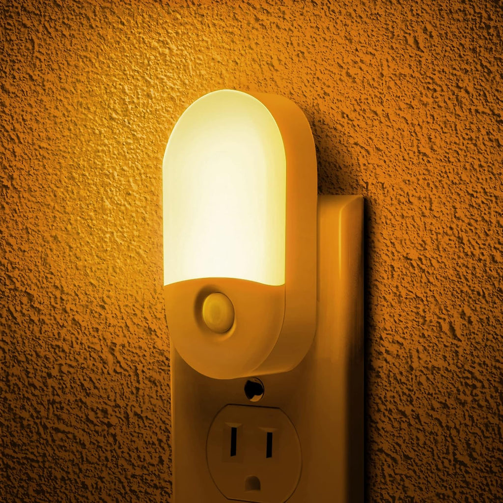 L LOHAS LED Amber Night Light, Night Lights Plug into Wall[2 Pack], 0.6W 2000K LED Night Light, Dusk to Dawn Sensor, 30/60LM Adjustable…