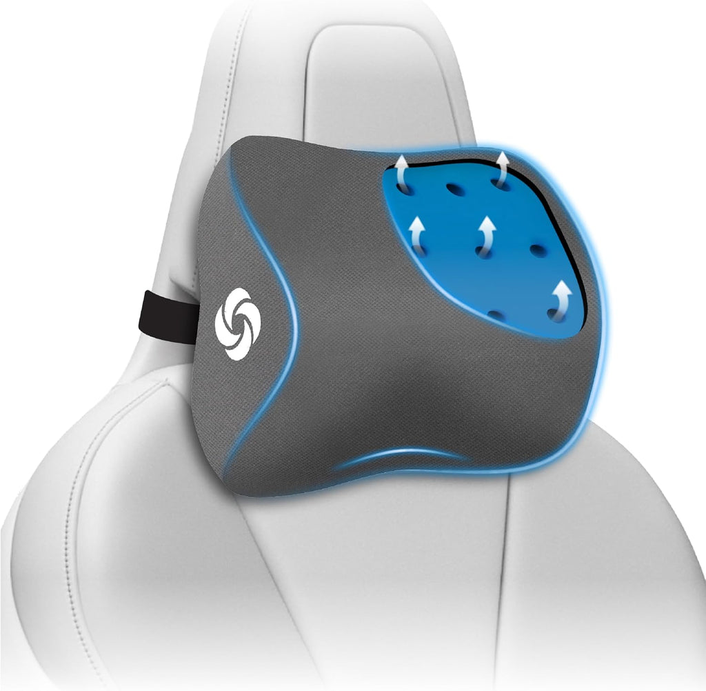 Samsonite Ergonomic Neck Pillow – Large Car Neck Pillow for Driving, Gel Memory Foam Cushion for Travel, Cooling Car Support Headrest for…