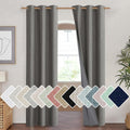 NICETOWN Grizzle Gray Vintage Linen 100% Blackout Curtains for Living Room, Thermal Insulated Curtains 90" Long, Noise Reducing Window…