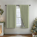 Pitalk Light Sage Blackout Curtains for Bedroom Aesthetic 54 Inch Long 2 Panel Thermal Insulated Darkening Vintage Curtains for Small Windo…