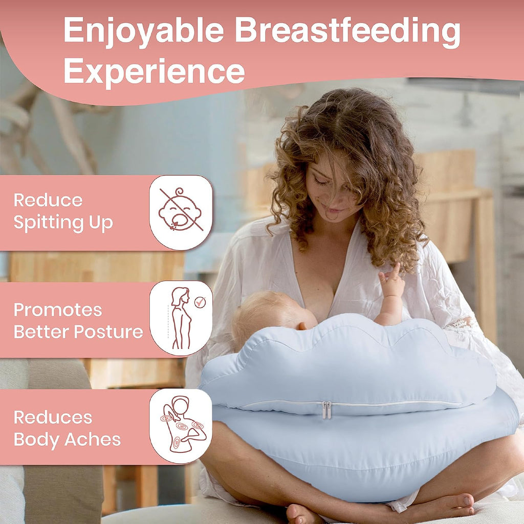 PILLANI Nursing Pillow, Breastfeeding Pillows for Enhanced Safety & Comfort for Mom & Baby, Removable Cotton Cover, Adjustable Waist…