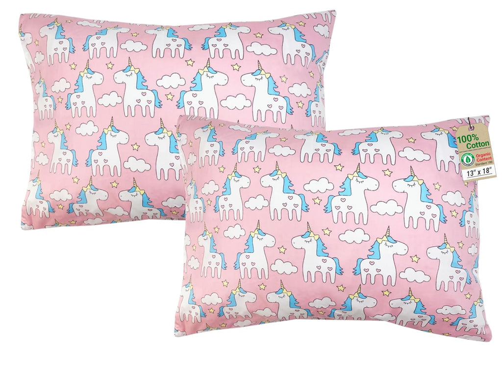 ZPECC-ABrandThatHasBeenFocusedOnBeddingFor20Years ZPECC Toddler Pillow with Pillowcase 2 Pack - 13x18 Organic Cotton Hypoallergenic Kids Pi…