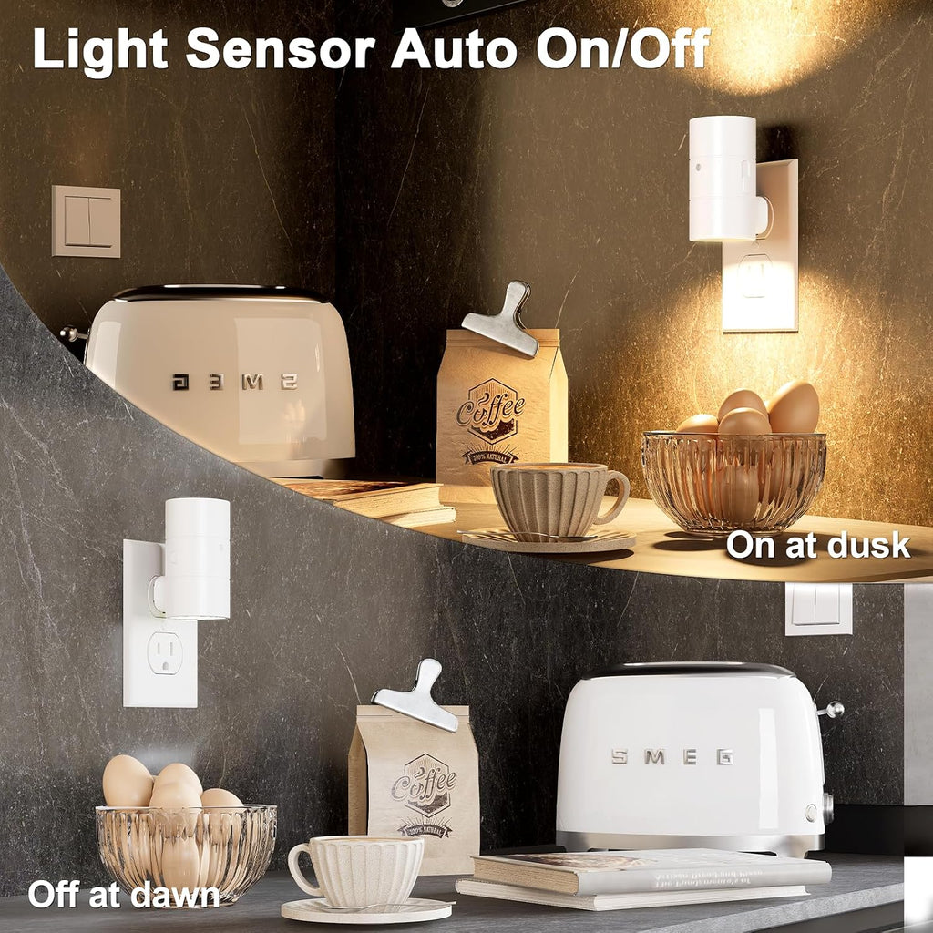 Niorsun Night Lights Plug into Wall, Dimmable with 3 Color Modes & Auto On/Off Sensor, Ultra- Nightlight for Hallway, Bathroom, Bedroom…