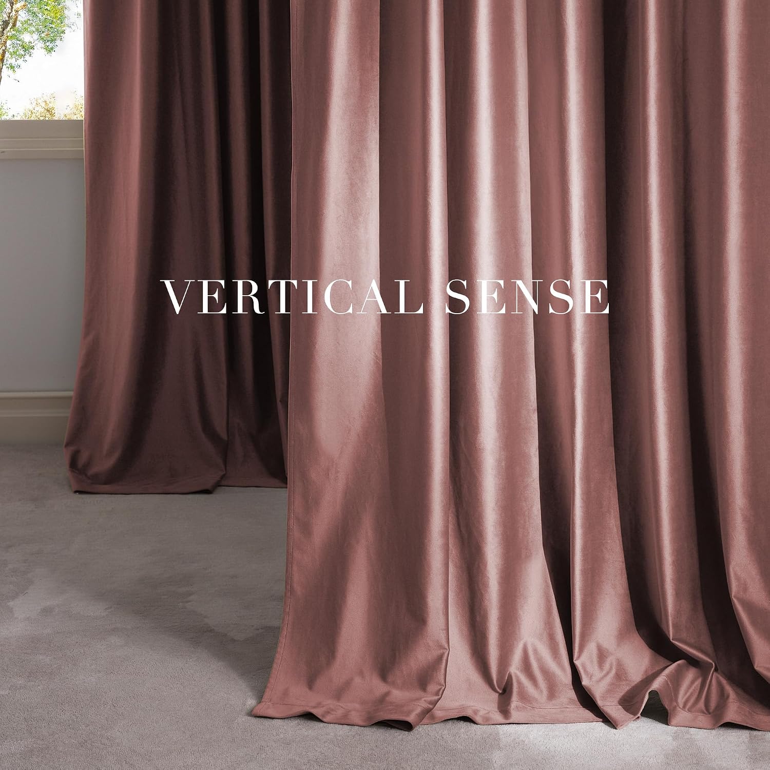 Nicetown Blackout Blush Pink Velvet Curtains for Girls Room, Rod Pocket & Back Tab Room Darkening Window Treatments Winter Drapes Luxury Te…