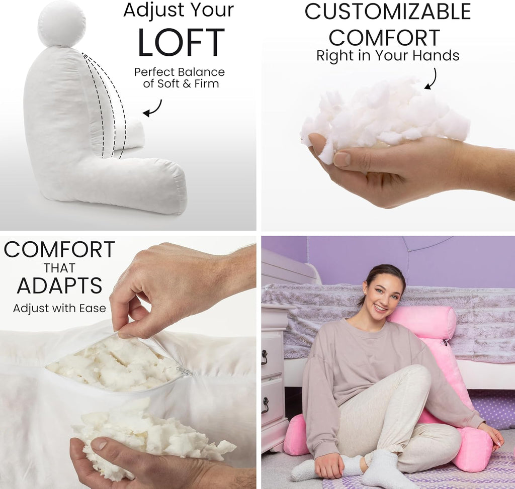 Husband Pillow XXL The Original for Adults - 30" Tall Backrest for Sitting Up in Bed - Firm Support Reading & Bed Rest Pillows for…