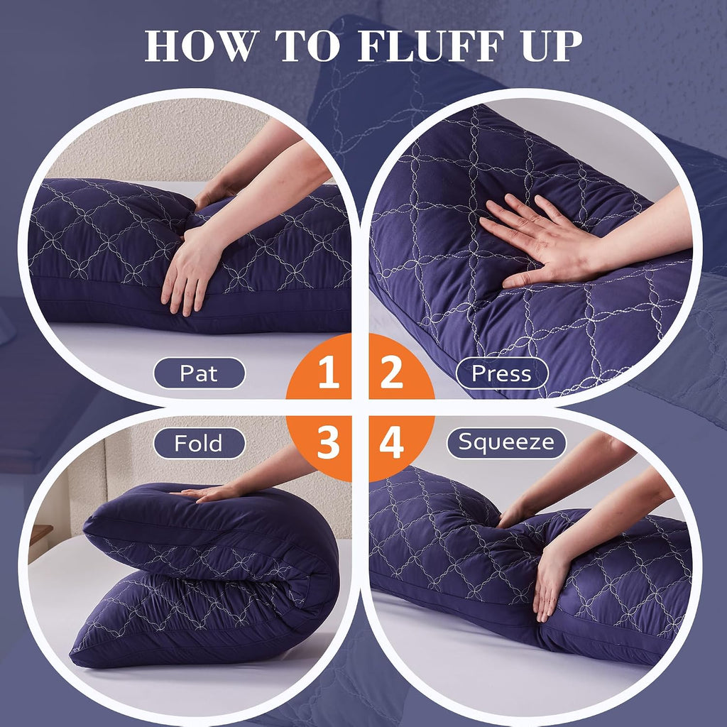 Decroom Memory Foam Body Pillow for Adults, Ultra-Soft Full Body Pillow with Diamond Quilted Cover, Support for Side Sleepers - Machine Was…