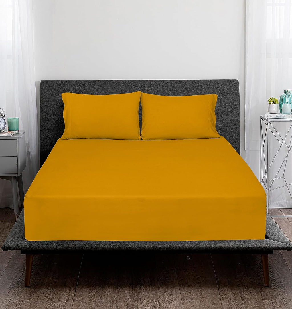 Royalelinens ROYALE LINENS 300 Thread Count 100% Long Staple Combed Cotton Sheet Set - 4 Piece King Bed Sheets - 1 Fitted, 1 Flat & 2 Pillo…