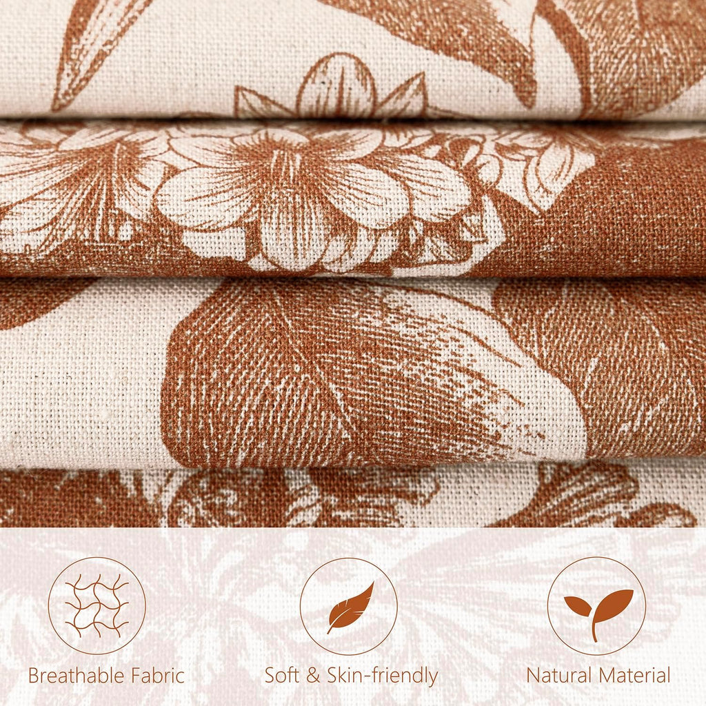 Foindtower Set of 2 Linen Floral Throw Pillow Covers Vintage Accent Print Decorative Cozy Cushion Covers Farmhouse Boho Home Decor for…