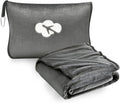 JungleStar Travel Blanket and Pillow Compact, Soft 2 in 1 Airplane Blanket with Soft Bag Pillowcase, Hand Luggage Sleeve and Backpack Clip (…
