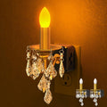 Candle Night Lights Plug into Wall, LED Amber Night Light with Dusk to Dawn Sensor, 0-100LM Dimmable, Decorative Gold Candle-Style…