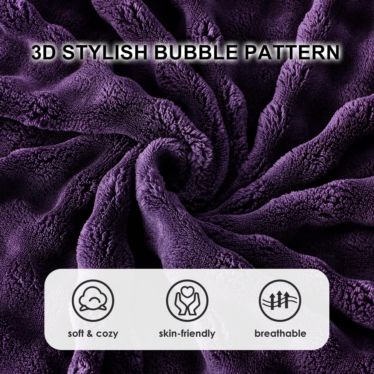 Sochow Decorative Body Pillow Cover 20x54 Inches, Super Soft and Cozy Bubble Textured Fleece Long Body Pillowcase with Zipper Closure,1 Pac…