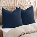 Phf 100% Cotton Waffle Weave Euro Shams 26" x 26", No Filling, 2 Pack Elegant Home Decorative Euro Throw Pillow Covers for Bed Couch Sofa,…