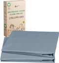 CaliforniaDesignDen California Design Den 100% Organic Cotton Standard/Queen Pillow Cases 2, Soft Percale Weave Cotton Pillowcases (Blue Hy…