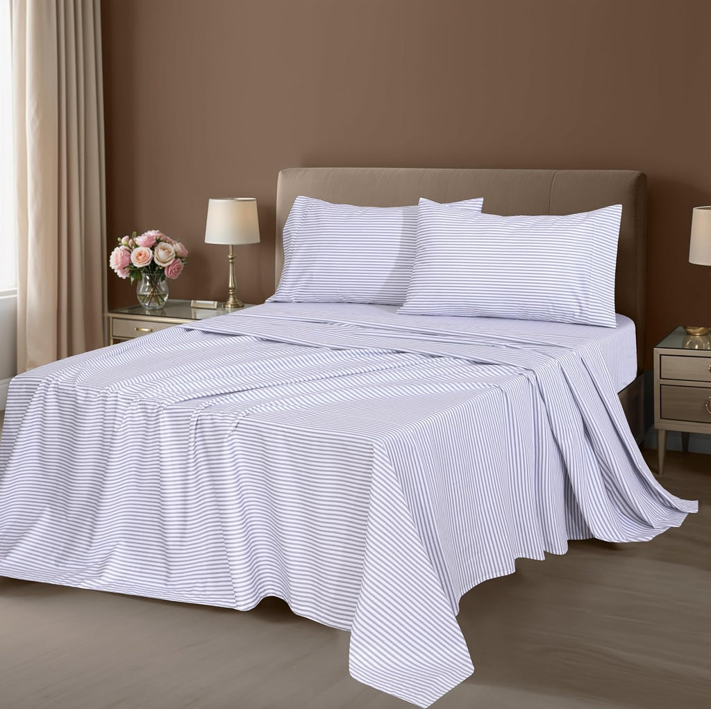 Zoyer 100% Cotton Sheets – California King Percale Bedding, Cooling & Breathable, Durable with a Crisp, Soft & Comfortable Feel, 14" Deep P…
