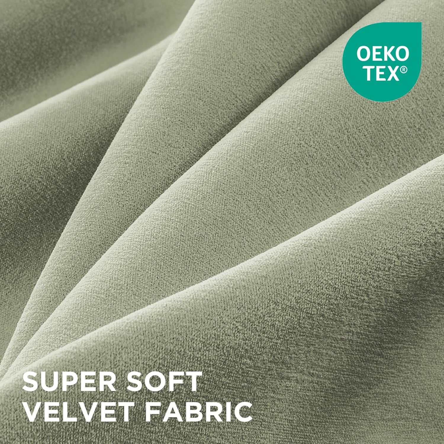 Joydeco Sage Green Velvet Curtains 84 Inches 2 Panels, Luxury Thermal Insulated Soft Green Curtains for Bedroom & Living Room, Room Darkeni…