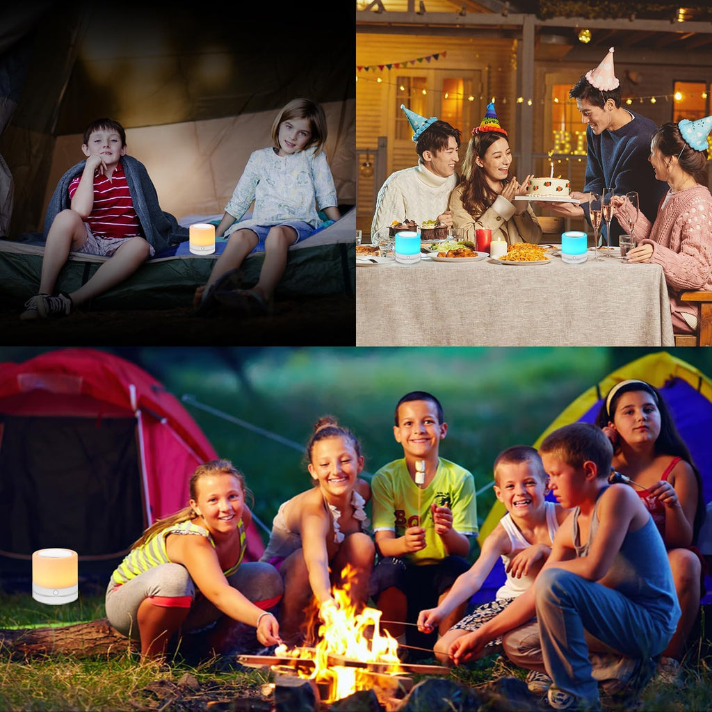 Nursery Night Light for Kids, USB Rechargeable Small Desk Lamp,13 RGB Colors & 4 Brightness & 1 Remote, Touch Bedside Cordless Table…