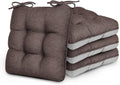 Love's cabin Memory Foam Chair Cushions Set of 4, 19"x19"x3.5" Indoor & Outdoor Seat Pads for Dining, Kitchen, Office, Patio Chairs - Coffee